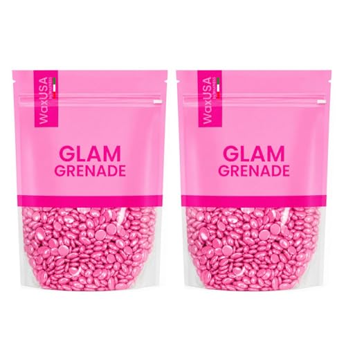 Glam Grenade Neon Reflective Hard Wax Beads 2 Pack 16 oz - Sensitive Skin