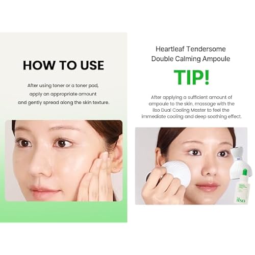 ILSO Heartleaf Tendersome Double Calming Ampoule, Ascorbic Acid, Niacinamide, Soothing serum