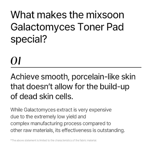 Mixsoon Galactomyces Toner Pad - Dual-Textured Hydrating & Brightening 210ml