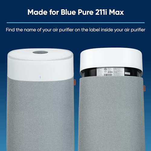 Blueair Blue Pure 211i Max SmokeBlock Air Purifier Filter - Wildfire & Odor Removal