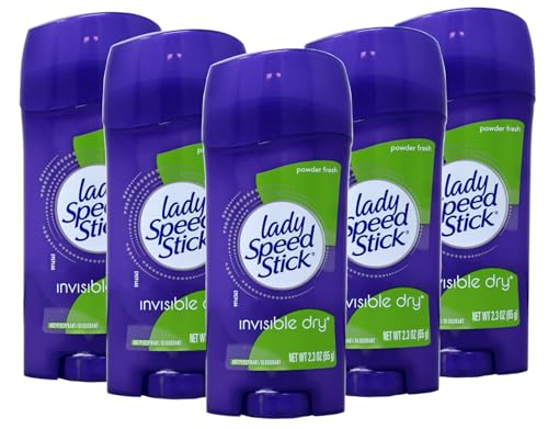 Lady Speed Stick Invisible Dry Powder Fresh Antiperspirant Deodorant 2.3 oz Pack of 5