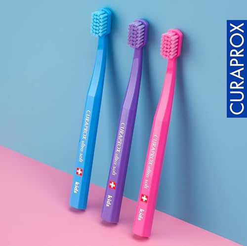 Curaprox Kids Ultra Soft Toothbrush 3-Pack - Swiss Made Pediatric Oral Care