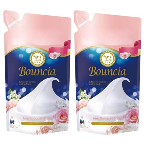 Bouncia Body Wash Soap, Airy Bouquet Rose Scent, Moisturizing Formula with Shea Butter, Refill Pack of 2, 360ml
