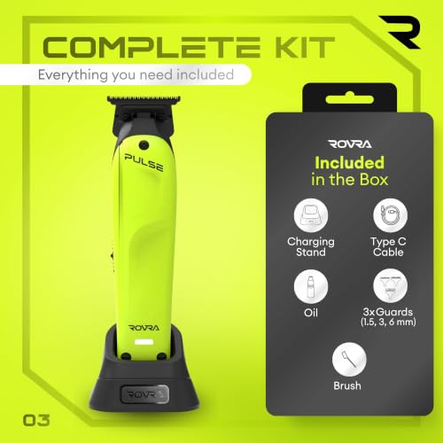 ROVRA Cordless T-Blade Trimmer for Men, Zero-Gap Line Up & Edge
