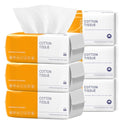 KUKEO Disposable Face Towels 100 Count Orange Pack of 6 - 7.88 x 7.88 in Facial Wipes