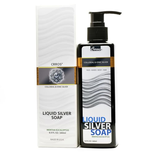 CRROS¢ç soap - Natural, gentle, soft, sulfate SLS, SLES, paraben free, for face, hands, body wash - eucalyptus & spearmint 8,9fl oz/260 ml
