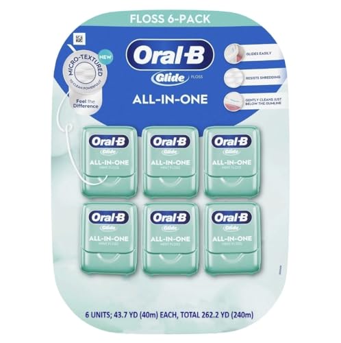 Oral-B Glide All-In-One Mint Dental Floss - 6 Count