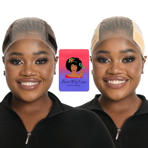 Wig Grip Cap for Women - Non Slip, Breathable, Adjustable Fit, Natural Look - Brown/Nude, Medium