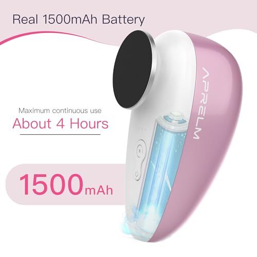 Rechargeable Electric Foot Callus Remover with 3-Sizes 120Pcs Sandpapers, Professional 1000RPM Electric Foot File with Organizer, Pedicure Tools Gifts for Women Men (E5 Pink-White)
