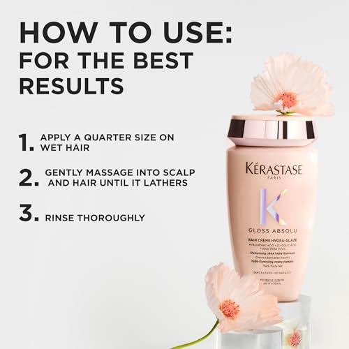 Kérastase Gloss Absolu Bain Creme Shampoo Refill - Anti-Frizz, Hydrating for Thick Hair