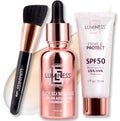 Light Variation Liquid Mirage Color-Adjusting Foundation Kit with SPF 50 Primer & Brush