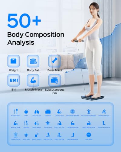 Smart Body Scale with Handle 50+ Metrics App Sync Body Composition Monitor