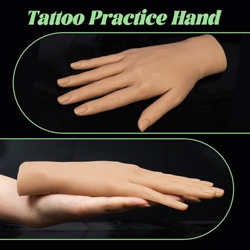 Silicone Practice Hand for Tattooing and Art, Realistic Skin Texture