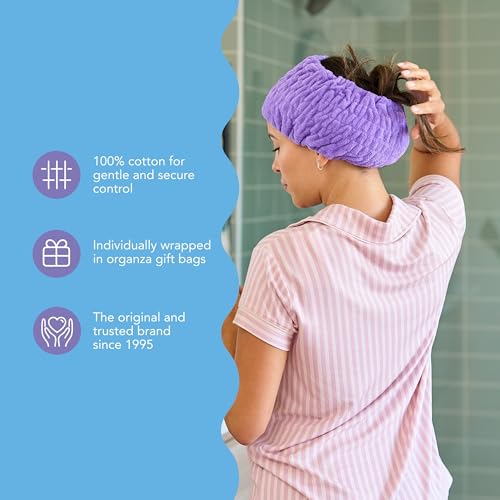 Turbie Twist Classic 4-Pack Cotton Headbands – Extra-Wide, Comfortable, All Hair Types