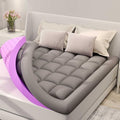 Dark Gray Twin XL Memory Foam Mattress Topper 4 Inch Dual Layer Cooling Support