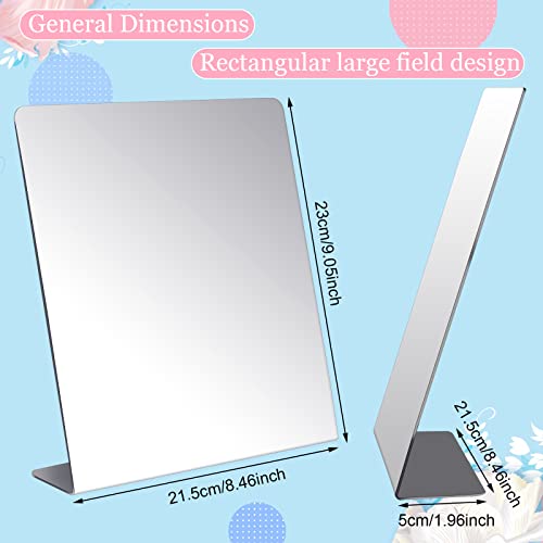 16-Piece Countertop Mirror Set - Large 8.5x9 Inch Freestanding Acrylic Table Mirrors for Home & Office - Variation of THIS listing