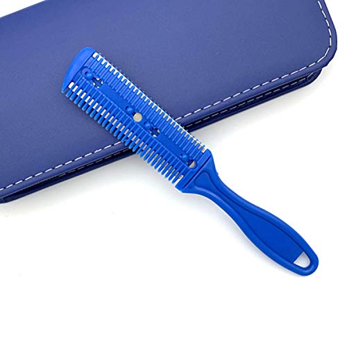 Baby Safety Hair Cutting Scissors Set - Blue Safety Round Tip Stainless Steel Bang Shears for Kids & Home