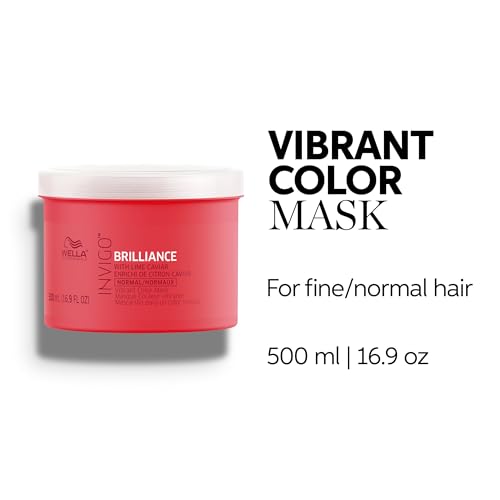 Wella Invigo Brilliance Hair Mask for Colored Hair 16.9 Fl Oz - Vibrancy & Shine