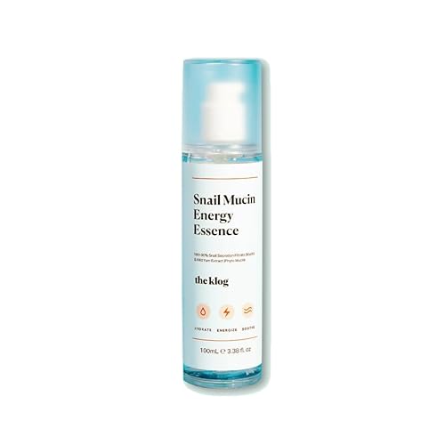 The KLOG Snail Mucin 90% Energy Essence, Snail Extract Essence for Hydration, Serum for Acne-Prone, Dry, Dehydrated Skin, Cruelty Free Korean Skincare, 3.38 Fl.Oz 100ml