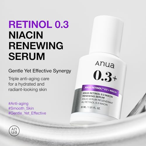 ANUA Retinol Serum for Skin Texture & Pore Refinement, 1 fl oz