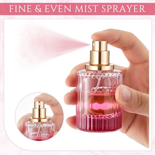 Teenyyou 24 Pack 50ml Refillable Perfume Bottles with Gradient Colors, Travel Size