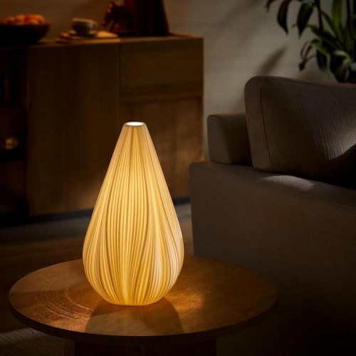 RONDURE Flora Ceramic Table Lamp - Handcrafted Modern Bedside & Living Room Light