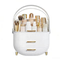 Makeup Organizer Skincare Organizers - Cosmetic Display Cases with Transparent Cover, SkinCare Organizers for Bathroom Countertop, Bedroom Vanity Desk, Lipstick Organizer, White