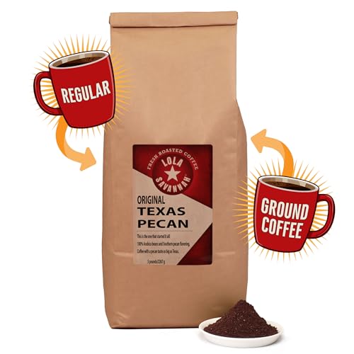 Ground Pecan Coffee 5lb - Gourmet Flavored Caffeinated Coffee Beans