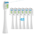 6 Pack Waterpik Sonic Fusion Toothbrush Replacement Heads White with Caps - Compatible SF01/SF02/SF03/SF04 - CloudDent