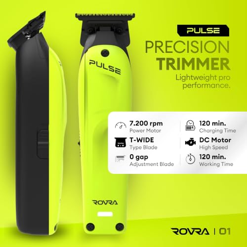 ROVRA Cordless T-Blade Trimmer for Men, Zero-Gap Line Up & Edge