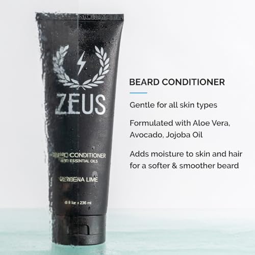 ZEUS Starter Beard Wash & Beard Oil Kit for Men, Softens, Hydrates & Moisturizes Facial Hair, Promotes Healthy Growth & Shine (Made In USA) Vanilla Rum