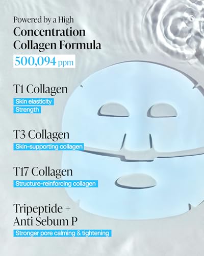 Medianswer Collagen Nanoshot Face Mask for Pore Tightening & Cooling, 5 Pack