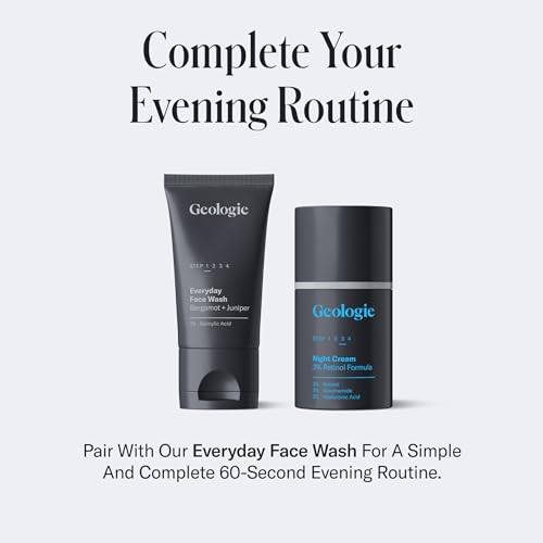 Geologie Ultra Strength Retinol Face Cream - Anti-Aging Night Moisturizer for Men & Women