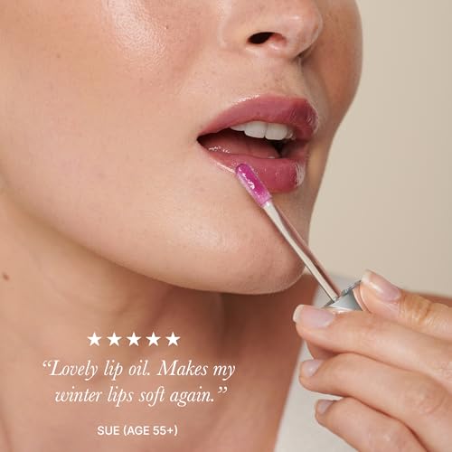 Grape Lip Oil with Collagen & Nourishing Botanical Oils - Hydrating Vegan Lip Gloss