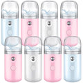 Mudder 8 Pieces Nano Sprayer Facial Mister Portable Mini Face Mist Atomization USB Rechargeable 30ml Face Steamer for Skin Care Eyelash Extensions Daily Makeup