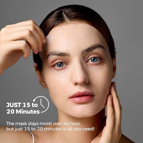 Pure Brightening Facial Sheet Mask Infused with Probiotics, Rice Water and Niacinamide (Pack of 10)