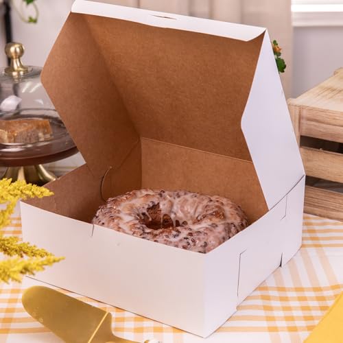 Southern Champion Tray 0973 White Non-Window Bakery Box 10x10x4 - Case of 100