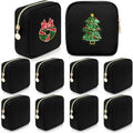 Giesiery 9 Pcs Mini Makeup Bags Bulk Nylon Cosmetic Bags for Purse Travel Bag Pouch Toiletry Organizer Pouches Bag for Women, Small Zipper Pouch Preppy Coin Purse for Custom Birthday Gifts (Black)