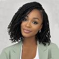 Pre-Twisted Micro Twist Crochet Hair 12 Inch Natural Black 9 Pack - Easy Install