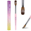 Acrylic Nail Brush Size 20 Pink - Kolinsky Sable Nail Art Tool for Manicure & Extensions