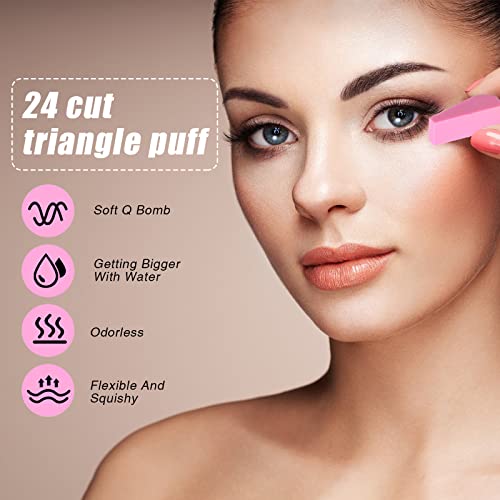 Makeup Wedges Sponges Bulk Set 480 Pieces - Reusable Face & Eye Applicators