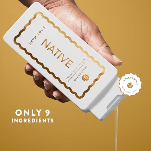 Native Body Wash, Holiday Edition, Sugar Cookie Scent, Contains Naturally Derived Ingredients | For Women & Men, Sulfate, Paraben, & Dye Free Leaving Skin Soft and Hydrated | 18 oz