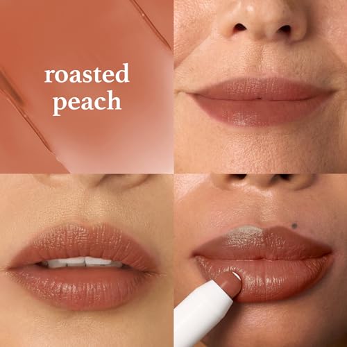 Julep Luscious Lips Duo: It's Balm Tinted Lip Balm in Roasted Peach + So Plush Plumping Lip Gloss in Not Sorry - Hydrating, Glossy, and Vegan Lip Colors with Vitamin E - Perfect Lip Care Set