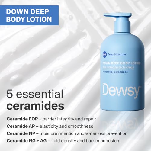 Dewsy Ceramide Body Lotion for Dry Skin, Fresh Clean - 16 oz