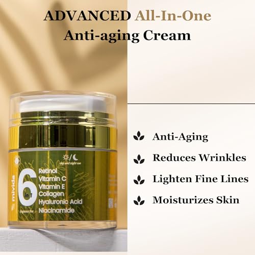 Retinol Face & Neck Cream - Anti-Aging Moisturizer with Collagen & Hyaluronic Acid, 1.7oz