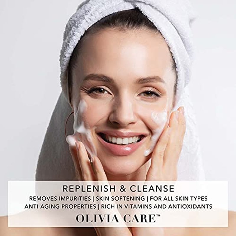 Daily Brightening Facial Cleanser - Natural Moisturize, Hydrate, Cleanse - Brighten Age Spot, Tighter & Soothe Skin - Antioxidants - All Skin Types. Evens Complexation - 8 FL OZ (Rose Water)