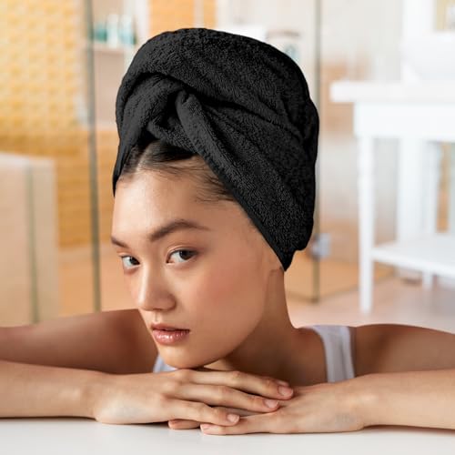 Imperial Towels 24 Pack Black Hand Towels 16x26 Inches, Soft & Highly Absorbent