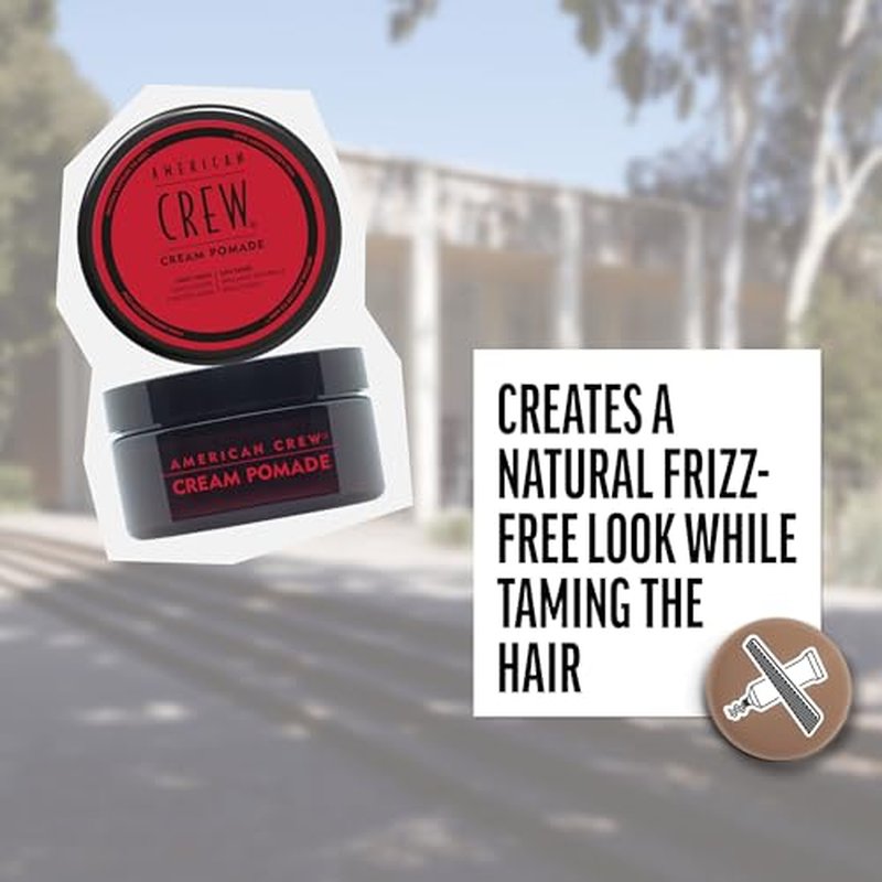 American Crew Men's Hair Cream Pomade, Like Styling Gel with Light Hold & Low Shine, 3 oz
