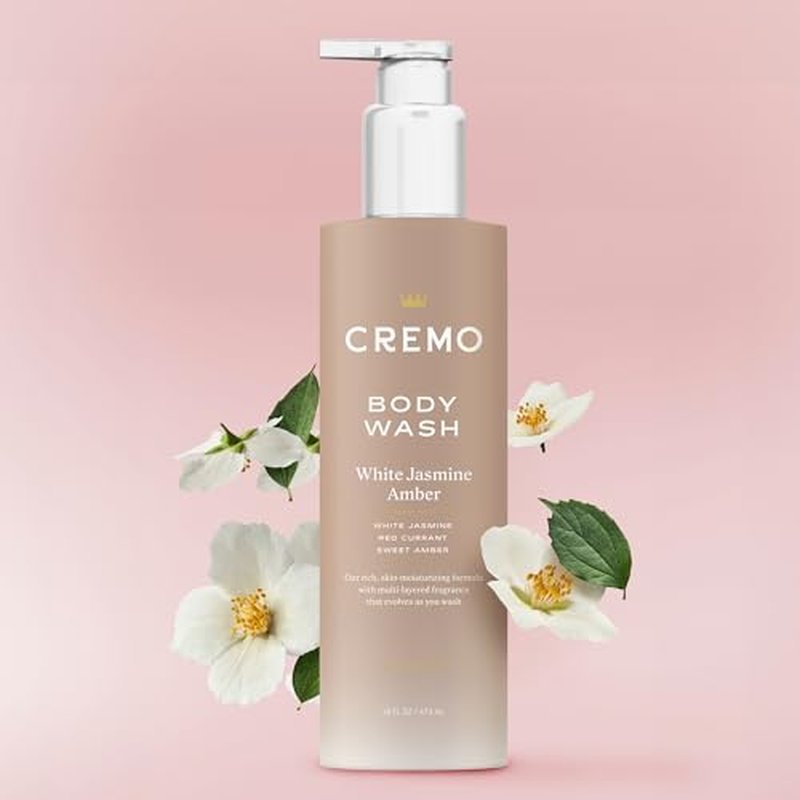 Cremo Italian Bergamot Men's and White Jasmine Amber Women's Body Wash Bundle, 16 Fl Oz Each