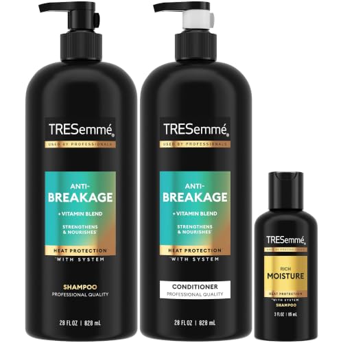 Anti-Breakage Shampoo & Conditioner Set with Keratin Mask for Damaged Hair